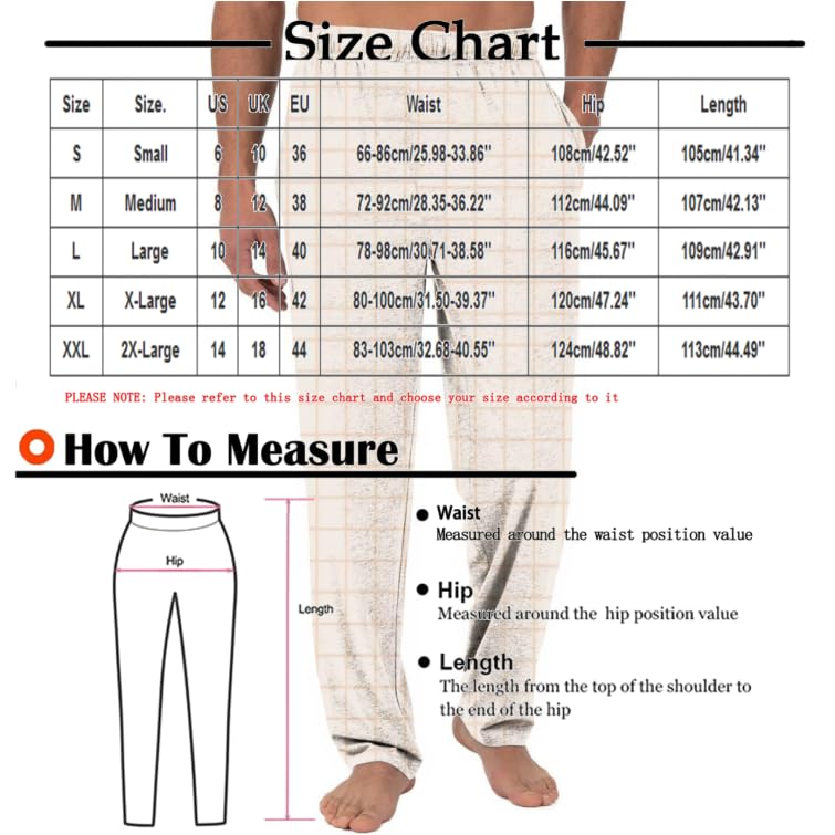 Mens Pajama Pants Cotton Soft Woven Elastic Waist Sleep Pant Lightweight Pjs Bottoms Sleepwear Bottom with Pocket2