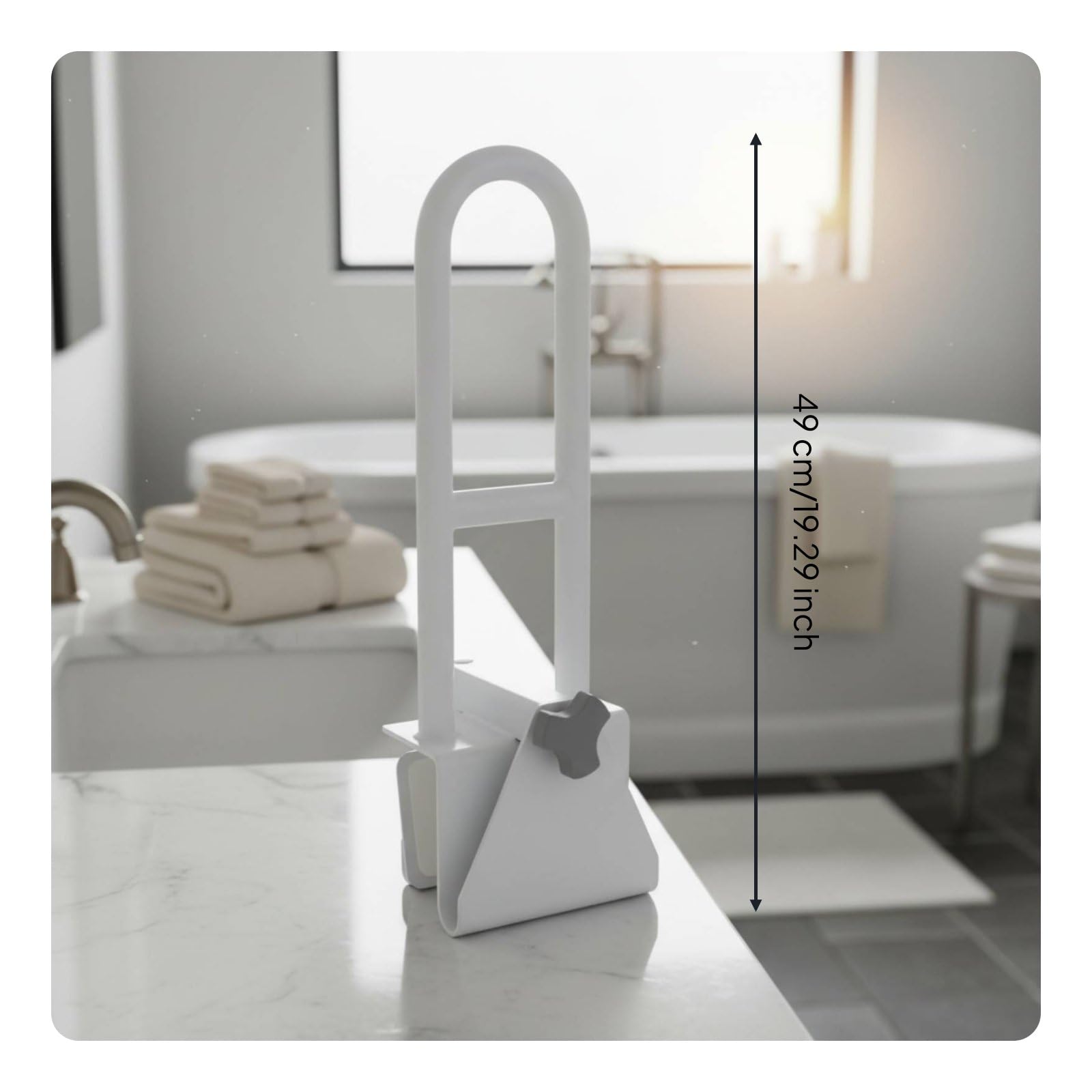 Barra de Apoyo para Baño Asidero Pasamanos Manija de Alta Resistencia con Ajuste Universal para Comunes Agarre Cómodo y Estable Adecuada para Prevención de Resbalones Baño, Especial 5-14cm