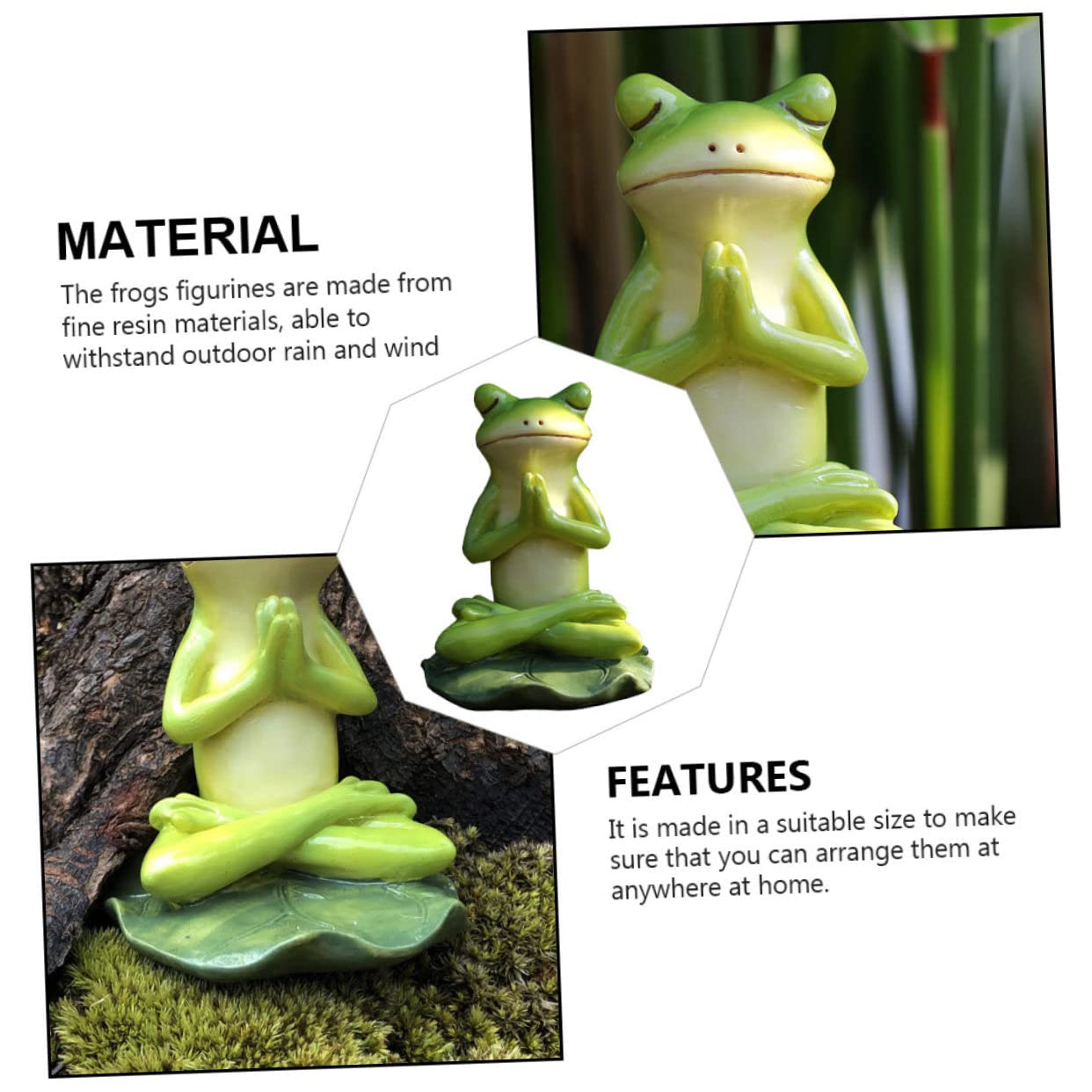Supvox 3stücke Resin Yoga Frog Figurine Dekorative Gartenfigur Aus Kunstharz Meditierender Frosch Für Garten Und Pflanzendekoration Landschaften Und Für Gartenliebhaber