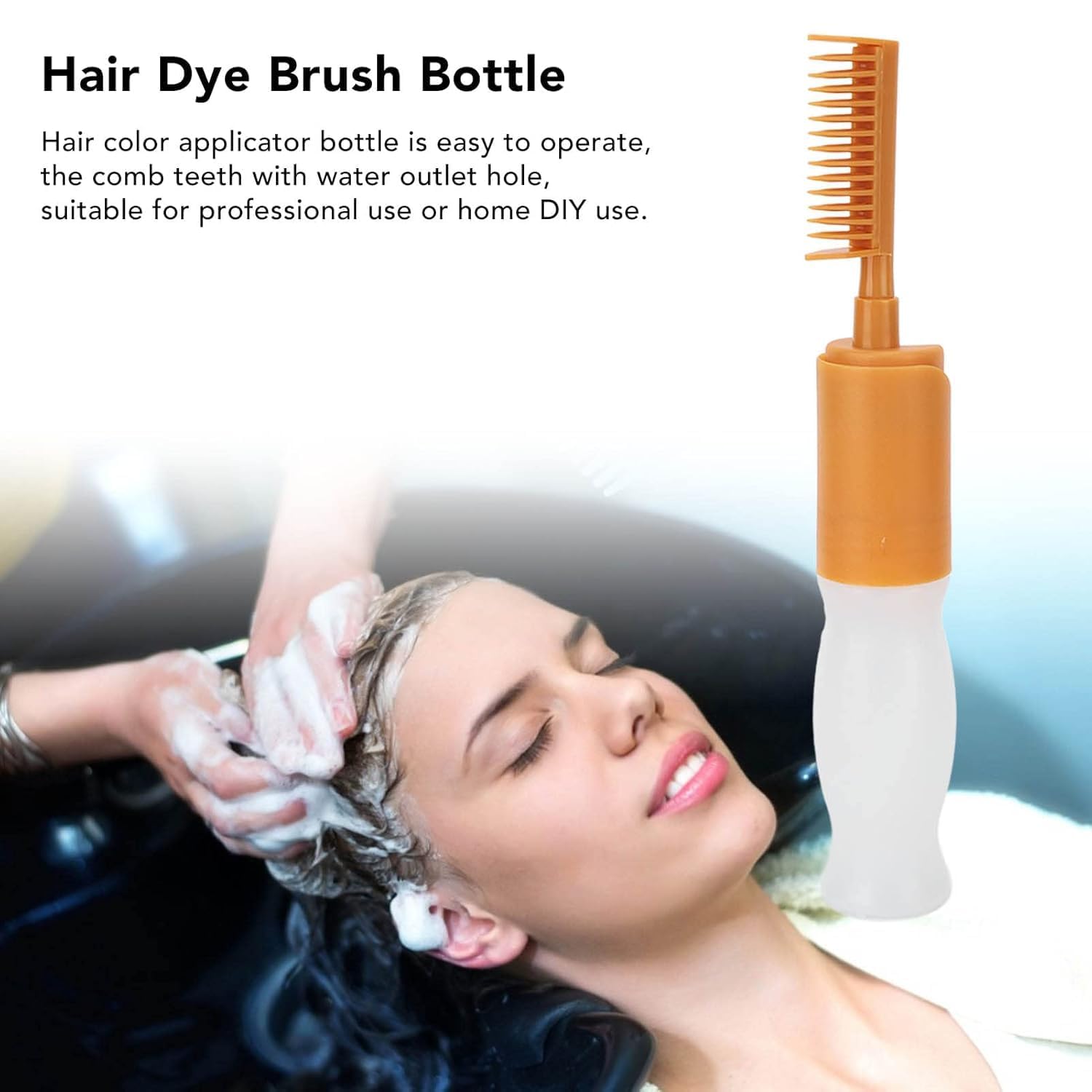 Zeugma Oil Applicator with Comb Hair Color Oiling Bottle, 110ml Root Comb Applicator Bottle Safe Root Comb Squeeze Applicator Bottles With Dots For Hair Coloring, Dye Hair, Oiling Care 3