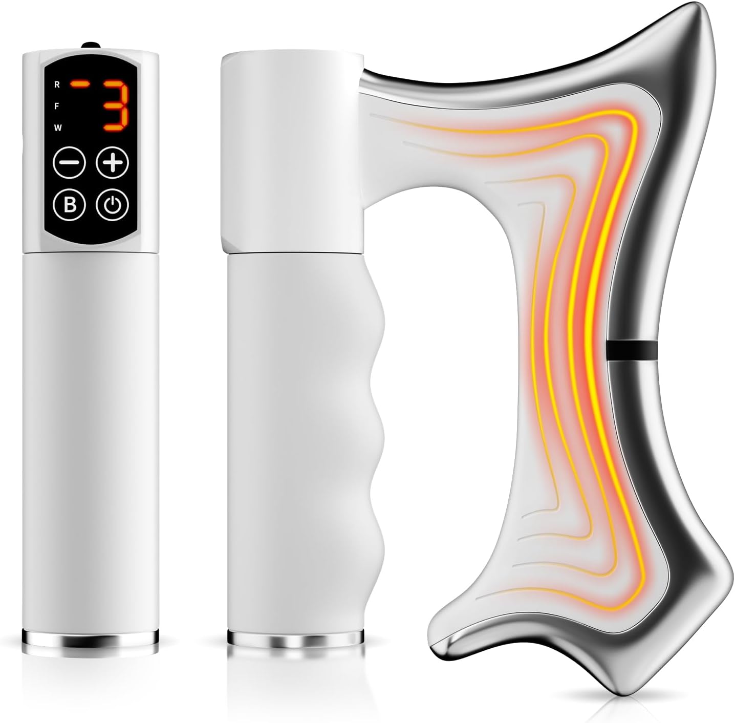 Electric Heated Muscle Scraper Tool with Heat & Vibration, Electric massage tools with Display,3 Modes & 9 speeds,Rechargeable electric fascia massager for Muscle Relief,back,legs, Gym,Office,Home Use