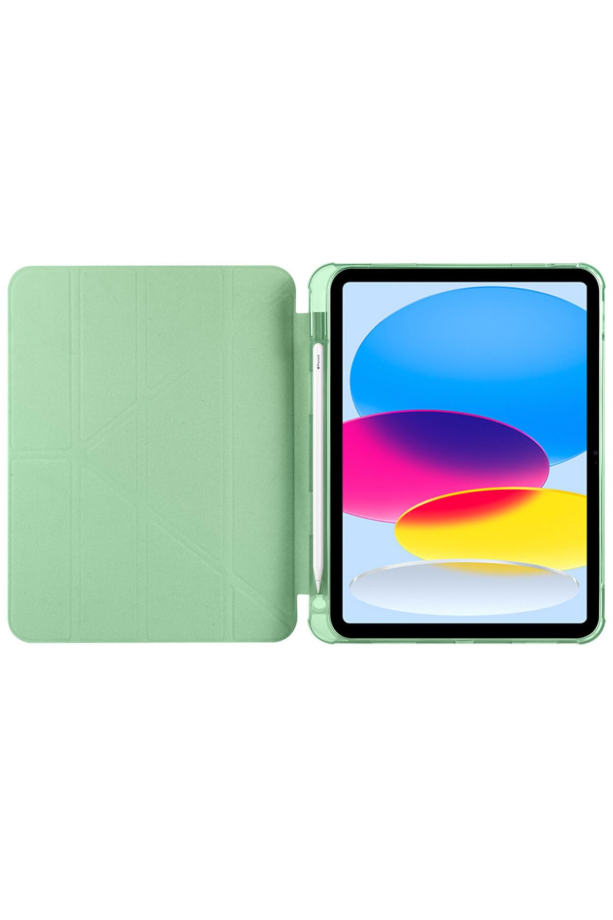 CONSTRAIN - iPad 11.Nesil 2025 Kılıf Tri Folding Kalem Bölmeli Standlı Kılıf - Mavi - Beyaz 1