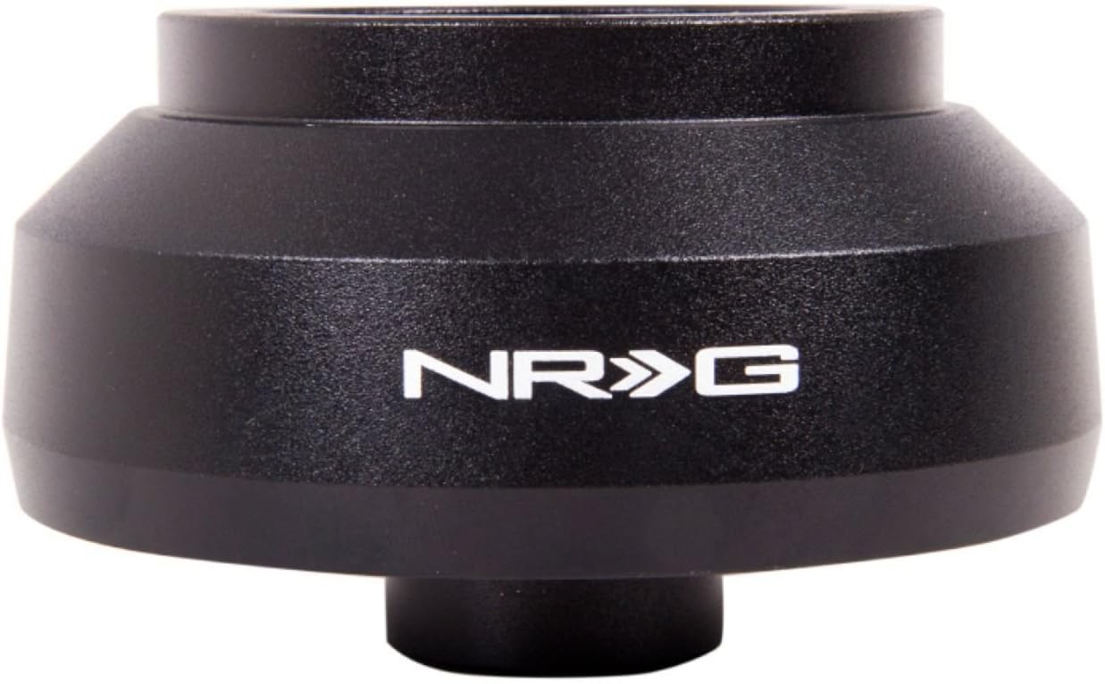 NRG Innovations NRG-SRK-F50H Steering Wheel Quick Release Short Hub Adapter 6 X 70mm Bolt Pattern, Retain Horn & Turn Signals, Black Body, Comes with Resistors, Compatible With 2007+ Fiat 500