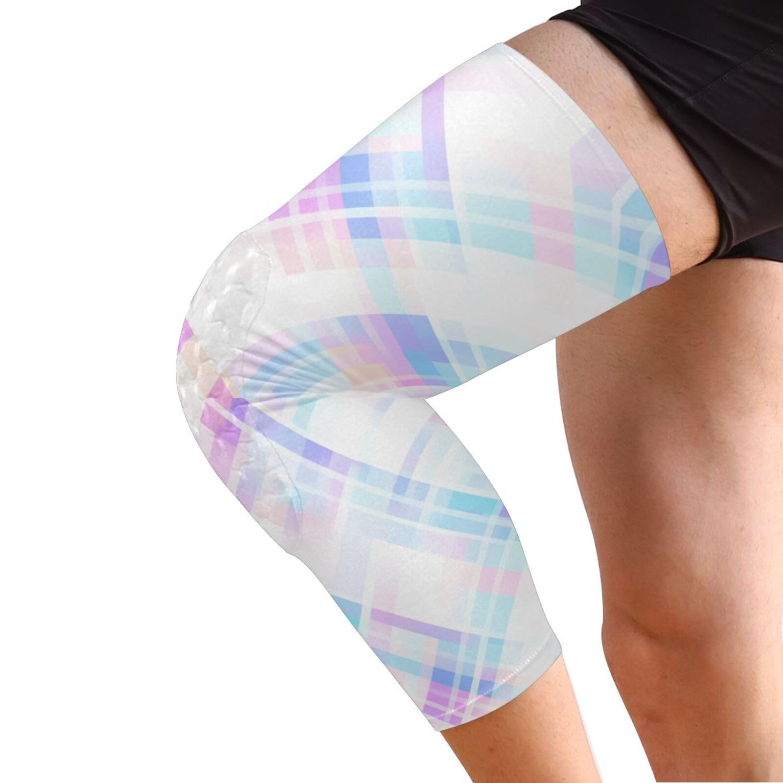 JUNZAN Colored Printed Basketball Knee Pads for Youth Kids Wrestling Knee Pads with Sleeves Sport Kneepads for Volleyball Football