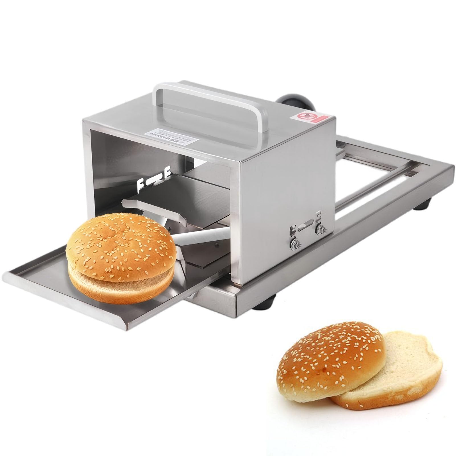 ExoticaBlend Bagel Slicer Commercial Bagel Cutter Slicer Cutting Even Bread Bun Hamburger Large Manual Bread Slicer Tool for Kitchen