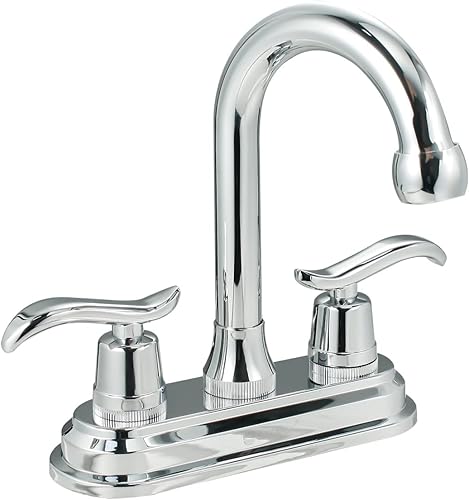 SOLVEX SP-40103 - Grifo de lavabo de baño de 2 manijas, 4 pulgadas, grifo de baño de 3 agujeros, cromado, grifo de lavabo de baño con manija de