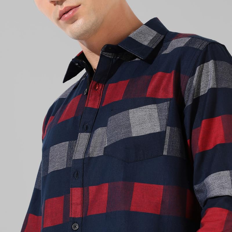 Image of CAHOOT Men's Shirt for Casual Wear | Spread Collar | Short Sleeve | Regular Fit | Button Closure | Shirt Crafted with Comfort Fit for Casual Wear