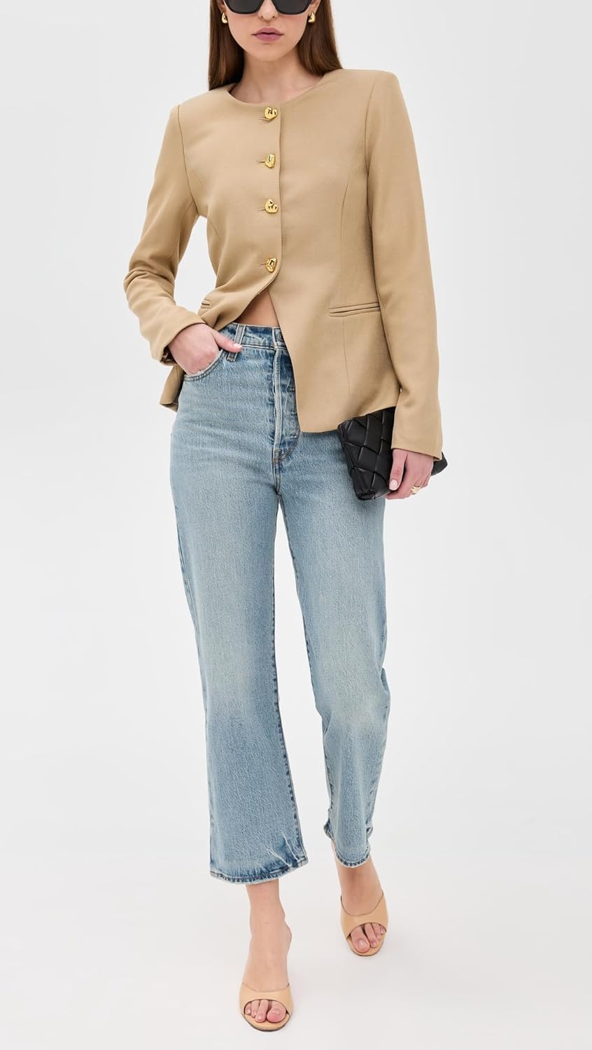 Levi’s Womens Premium Ribcage Straight Ankle Jeans