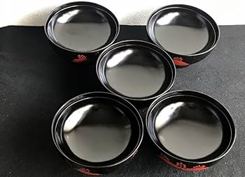 Amazon.co.jp: 塗師 北村葵春 黒地 糸きり真塗 蒔絵 利休形 木 煮物椀