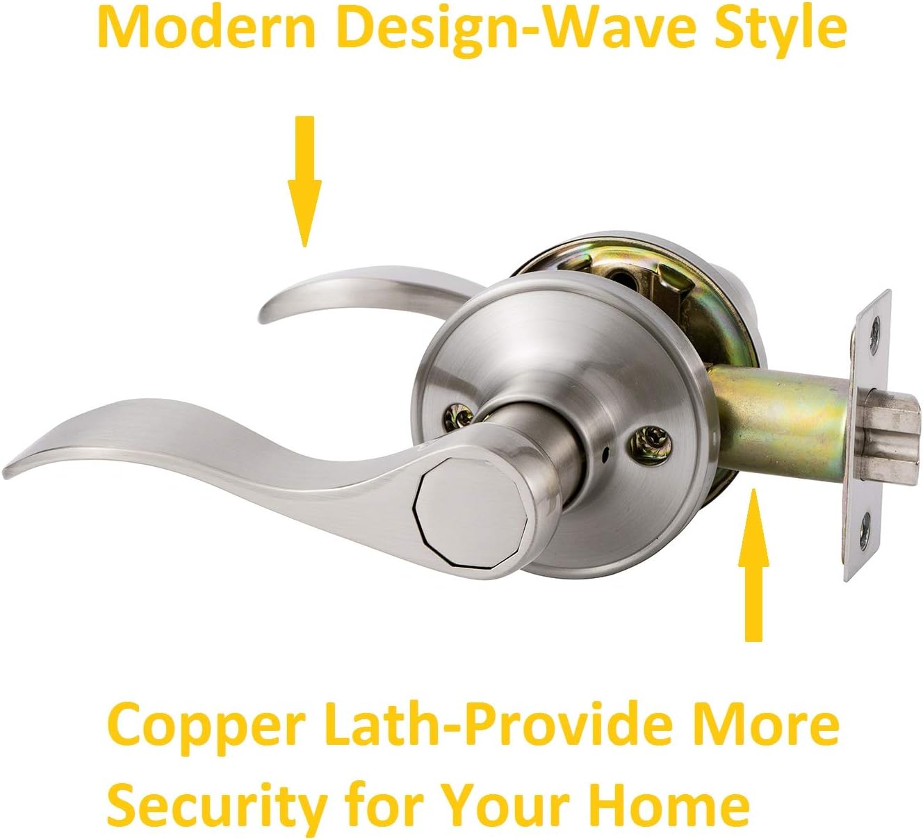 Review Discount 4 Pack Door Lever Passage Door Lock Handle Hardware Keyless for Closet/Hall Door knobs Without Key in Satin Nickel Right/Left Handed Reversible One-Day Sale: Up to 60% Off 4 Pack Door Lever Passage Door Lock Handle Hardware Keyless for Closet/Hall Door knobs Without Key in Satin Nickel Right/Left Handed Reversible