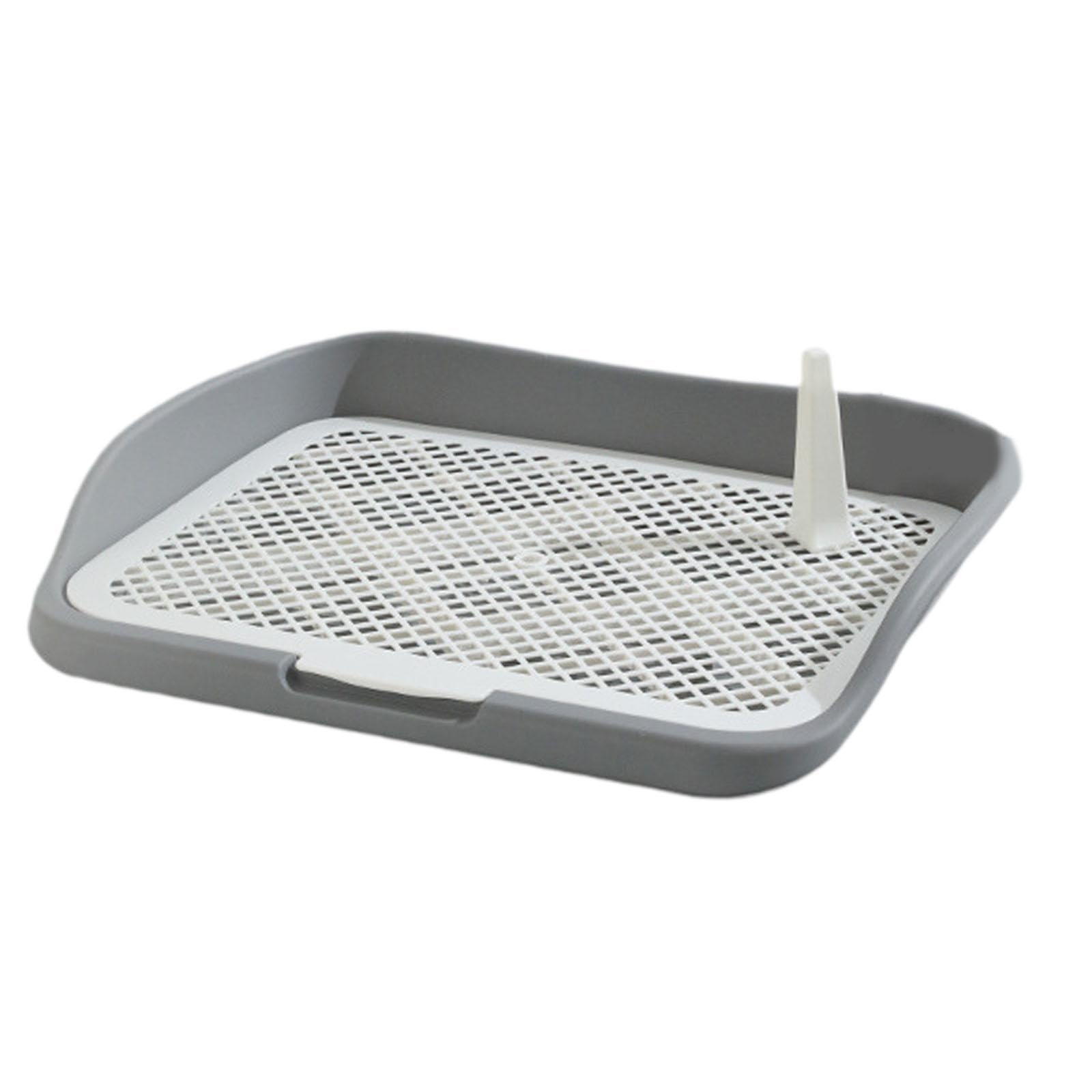 Toilette per Cani Cani Tappetino per vasino Tappetini per lettiera per Cani con Apertura dall'alto per Interni Vassoio per lettiera Griglie in Rete, Grigio Medio Recinzione