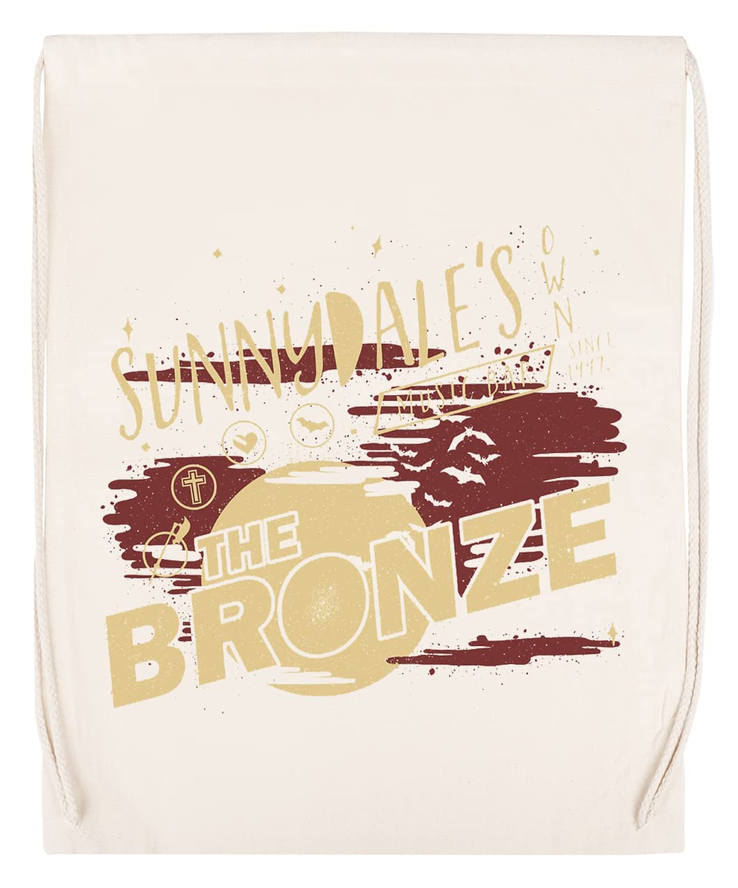 Sunnydales The Bronze Bawełniana Torba Sportowa Gym ze Sznurkiem Sport Cotton Beige Bag
