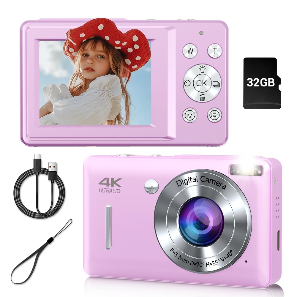 Gtonster Digital Camera, FHD 1080P & 44MP, Purple, Compact Point & Shoot, 16X Zoom, Face Detect, Smile Capture, Anti Shake, Perfect for Teens & Kids-picture-31
