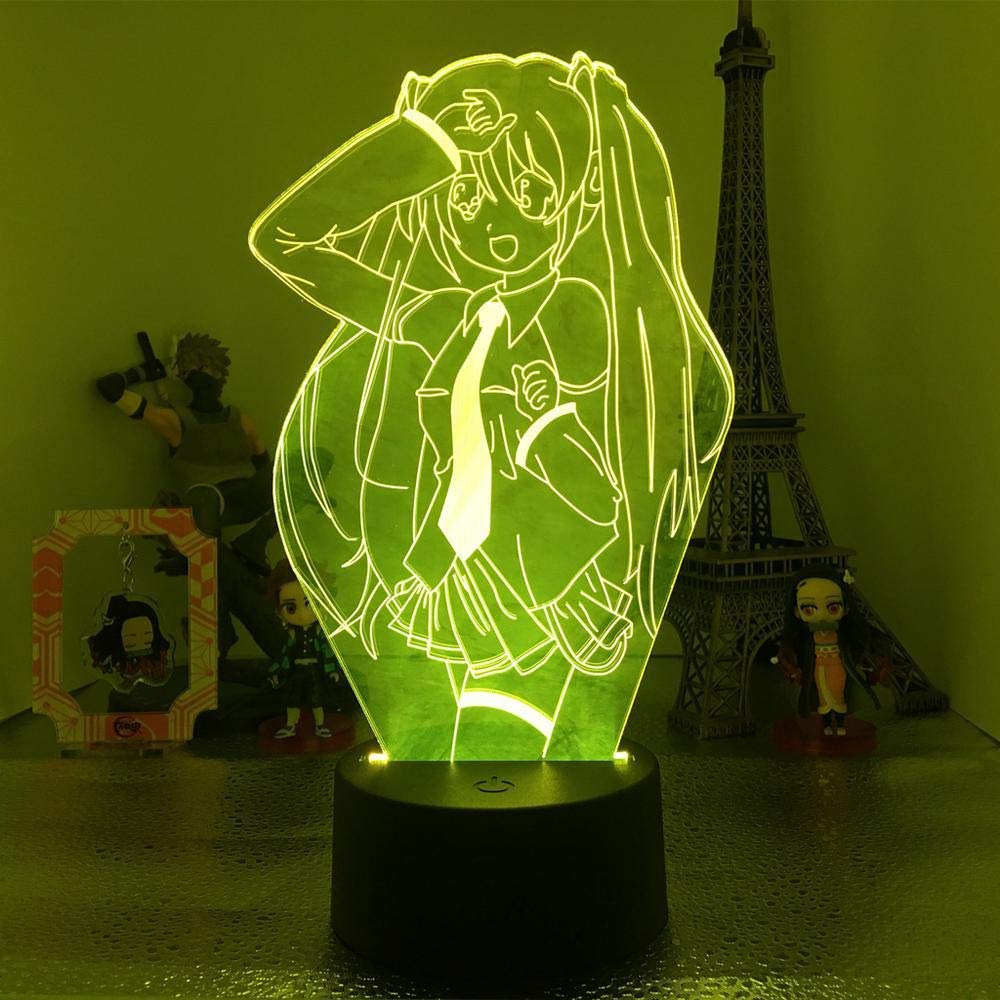 Hatsune Miku Anime 3D Night Light with Remote Control 16 Colors LED Table lamp Touch Light Gift Children's Bedroom Outfit