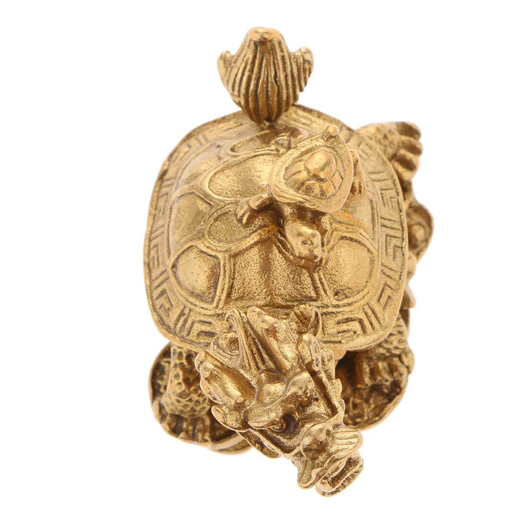 Sculture Mini Statua Decorazioni for la casa Stile casuale, Scultura astratta moderna Statua Artigianato Famiglia, Feng Shui Drago d'oro Tartaruga Protezione della ricchezza Figurina Regalo di congrat