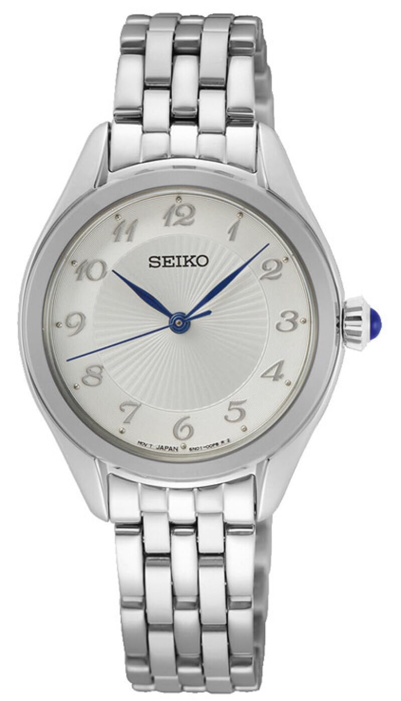 Seiko Damen-Uhr Quarz Edelstahl mit Lederband