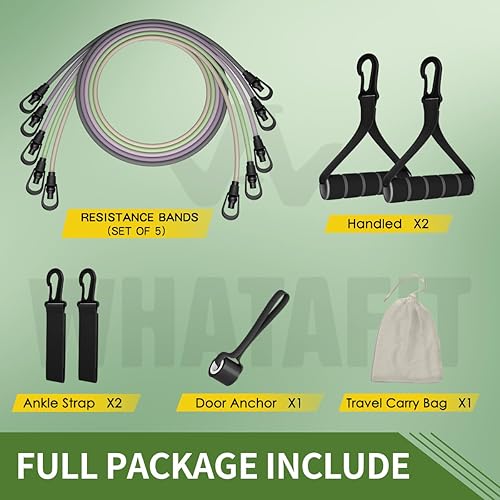 Miniatura 3 de WHATAFIT Resistance Bands, Exercise BandsResistance Bands for Working Out with Handles for Men and Women Fitness, Strength Training Home Gym