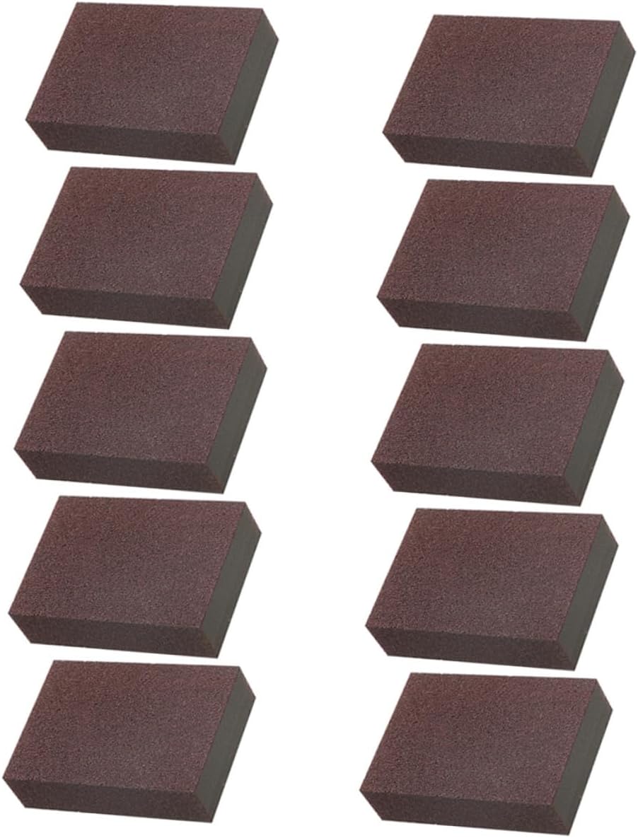 10pcs Kitchen Emery Sponges Pot Cleaning Tools Sanding Blocks for Washing Pots Bowls Cups Reusable Absorbent Scrubbers Efficient Kitchenware Cleaning
