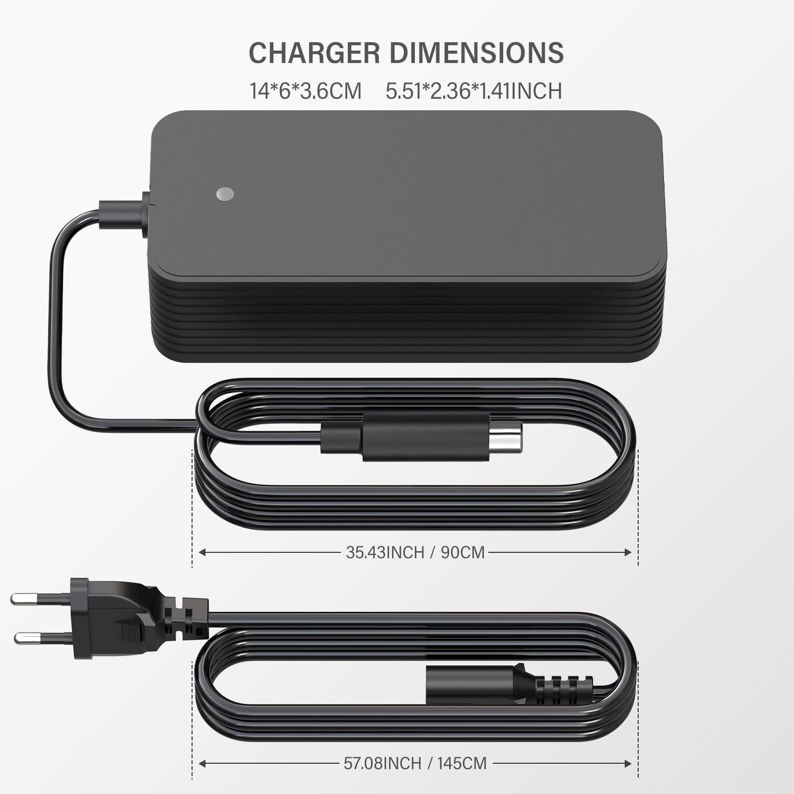 Cargador Patinete Electrico 42V 2A 84W Compatible con Xiaomi M365, M365 Pro, Pro 2, Mi 4, 4 Lite, 5 Elite, Ninebot