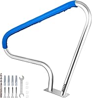 Vista 14 de VEVOR Pasamanos para Piscina, 2 PCS Barandilla de 30x30 pulgadas, Acero Inoxidable con Placa Base para Interiores/Exteriores, Barandilla