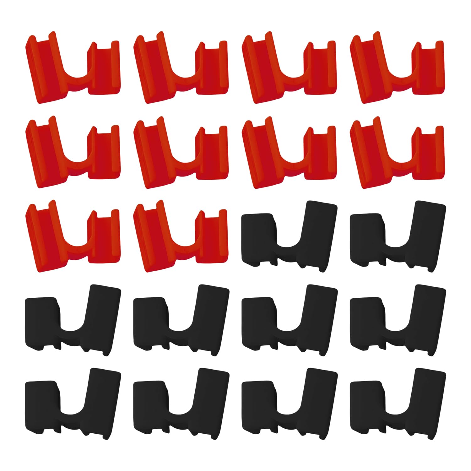 GDFHBD 20 Plastic Chopstick Clips, Chopstick Practice Aids, Reusable, Universal For Adults And Children (Black, Red).
