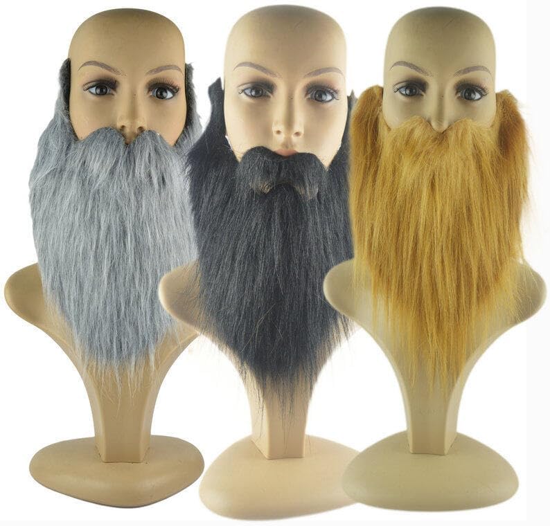 Miniatura 7 de 4 piezas de barba falsa de Halloween barba falsa bigote falso bigote falso para adultos niños disfraces suministros de fiesta de Halloween