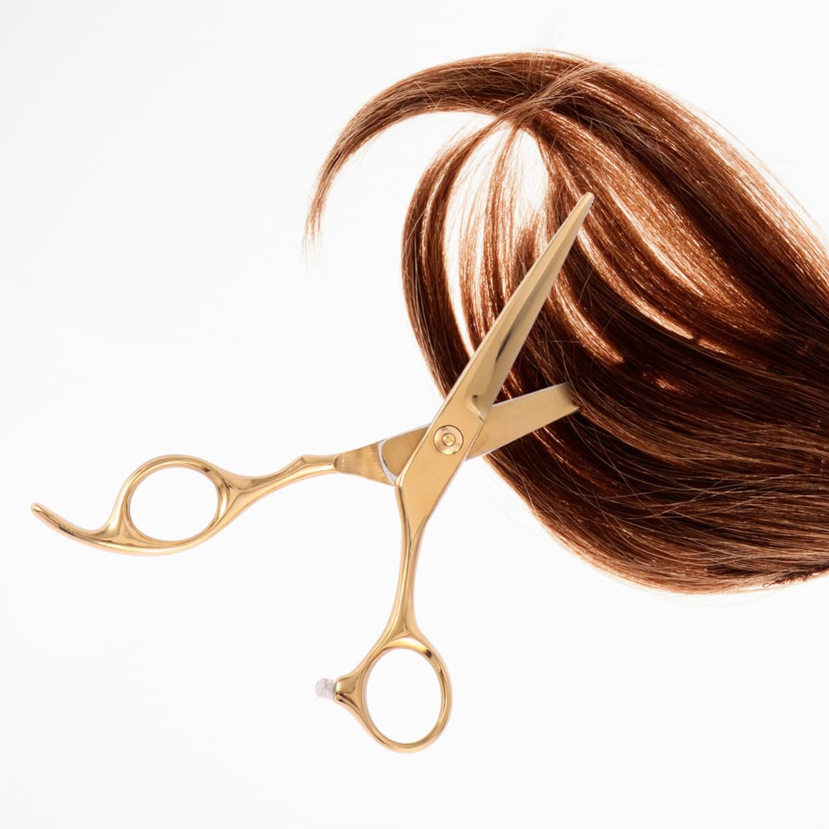 Balacoo Tijeras de Peluquería y Corte Profesional de Acero Inoxidable Dorado, Set de 2 Piezas Diseño Ergonómico para Uso Doméstico y Barbería