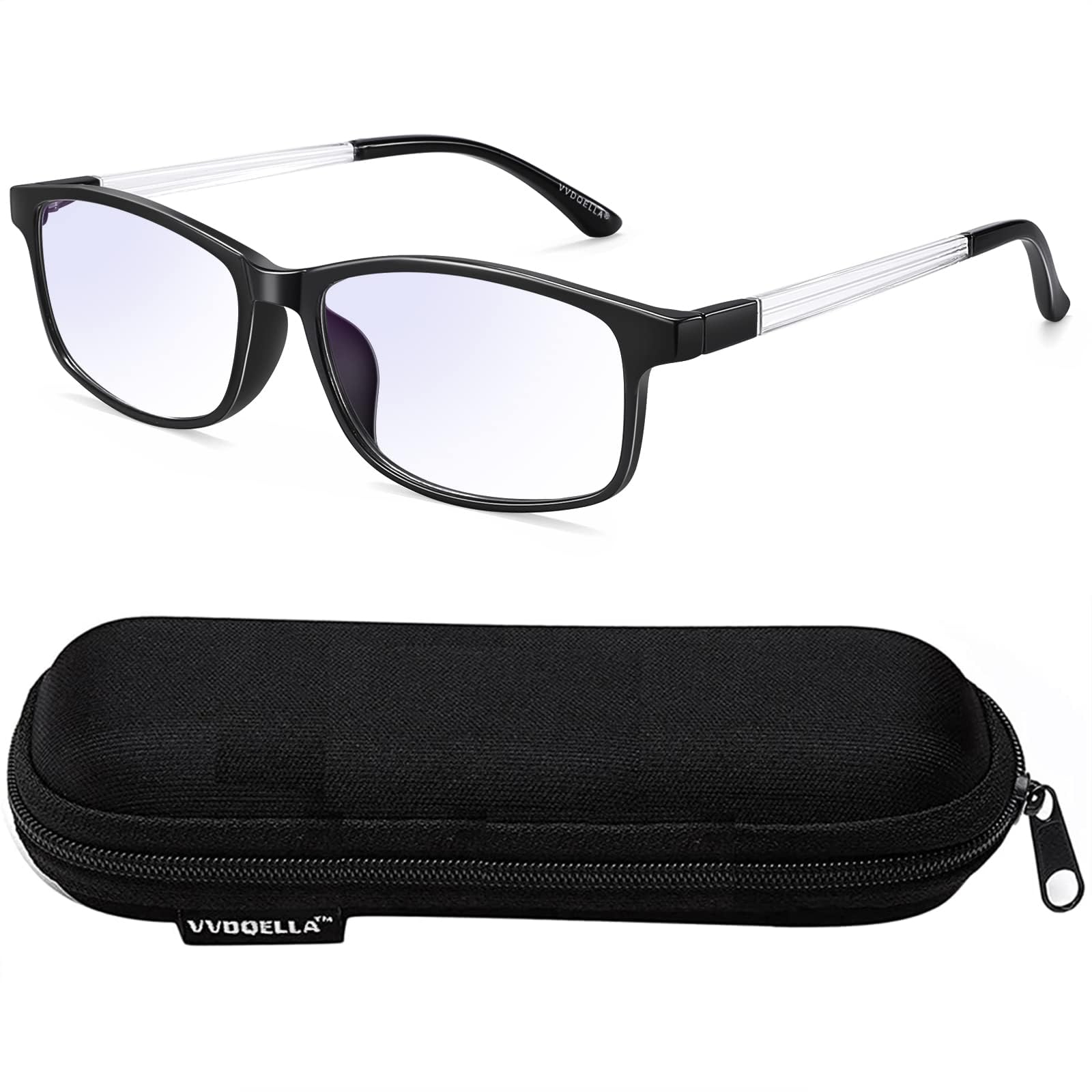 VVDQELLA Occhiali da lettura 0.0-3.5x Ultra Light & Solid in TR90 anti UV anti blu Unisex Glasses per PC, Tablet, Gaming