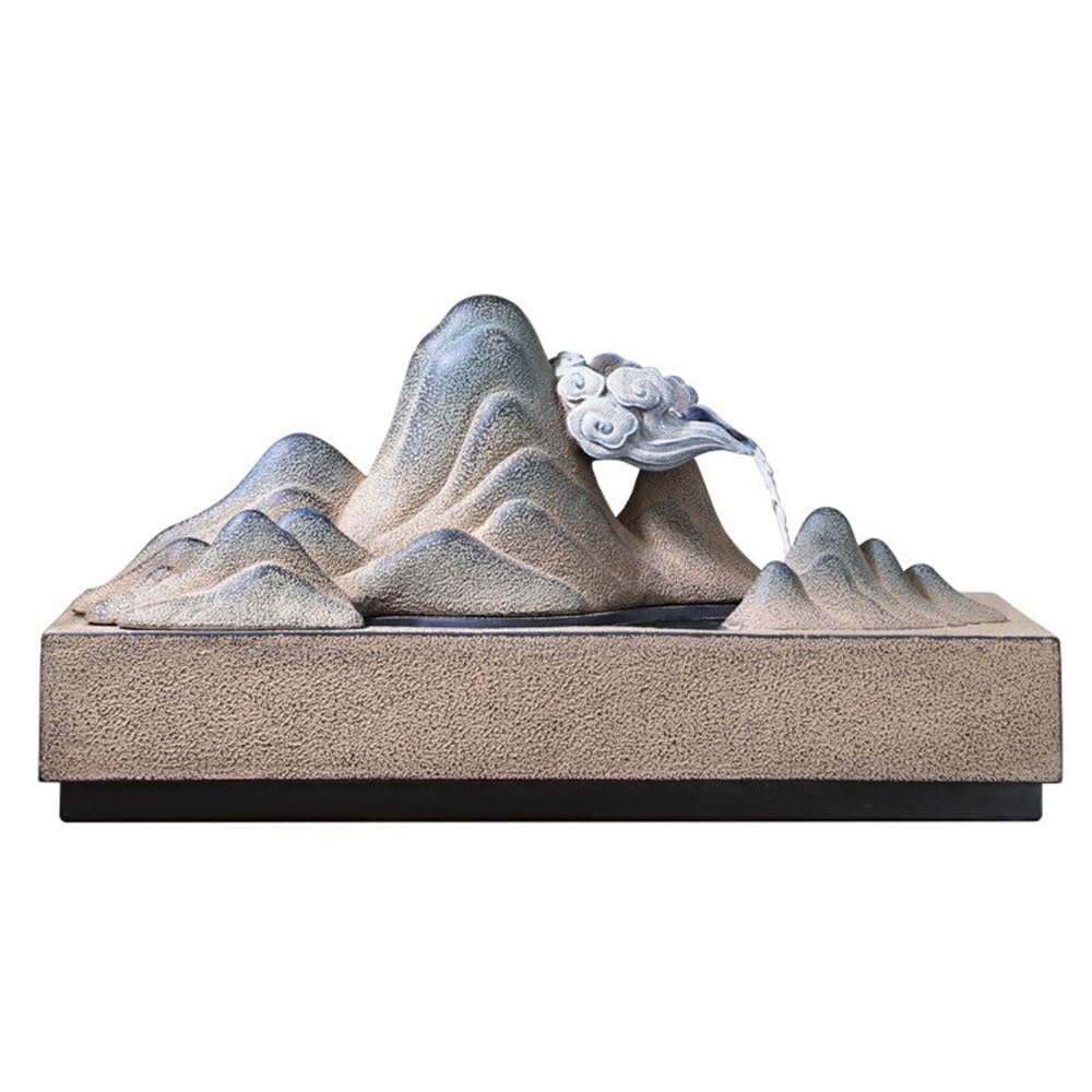Fontaine à eau de table en cascade pour la maison et le bureau style rockery stream