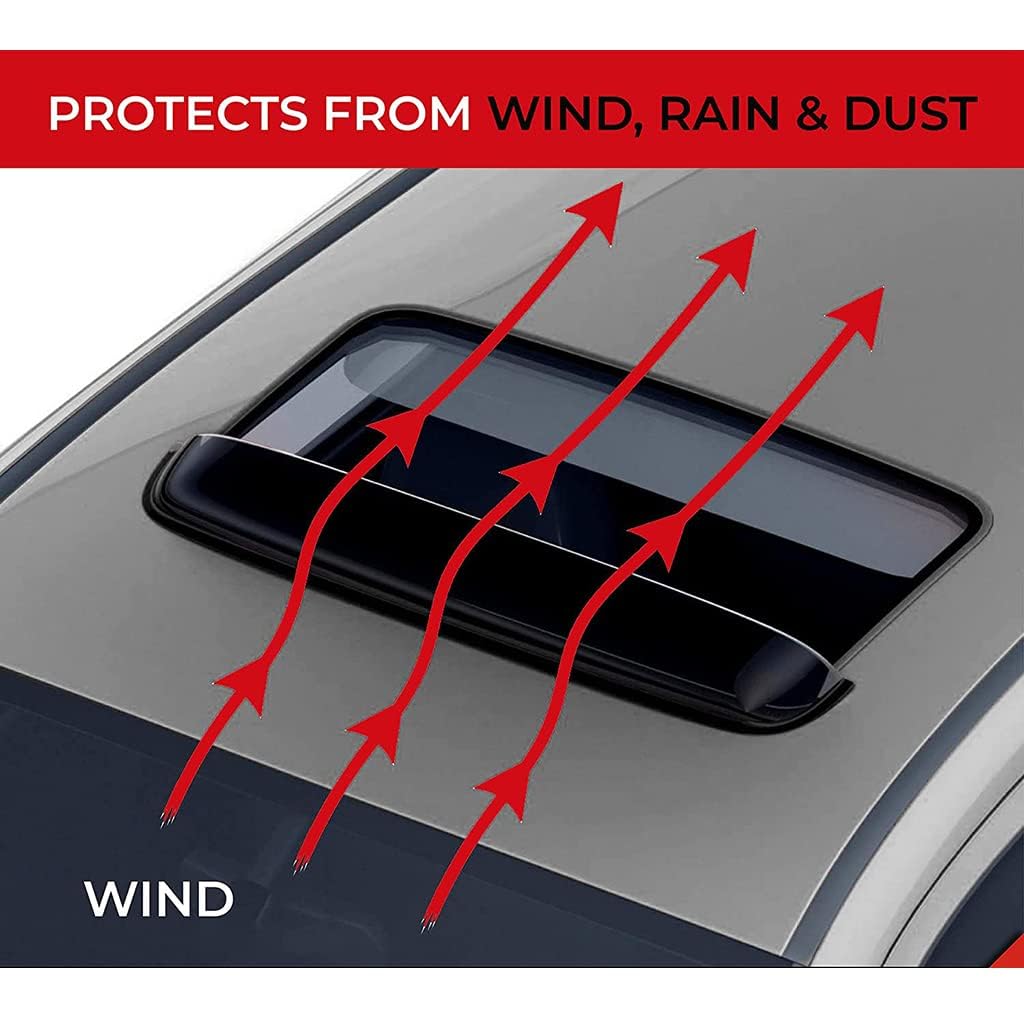 Deflettore dell'Aria del Tetto Apribile per Mazda 626 (HTB) 1997-2002,Lunetta Tetto Apribile Parapioggia Visiera Tetto Lunare Antivento antirumore Spoiler Auto Accessori