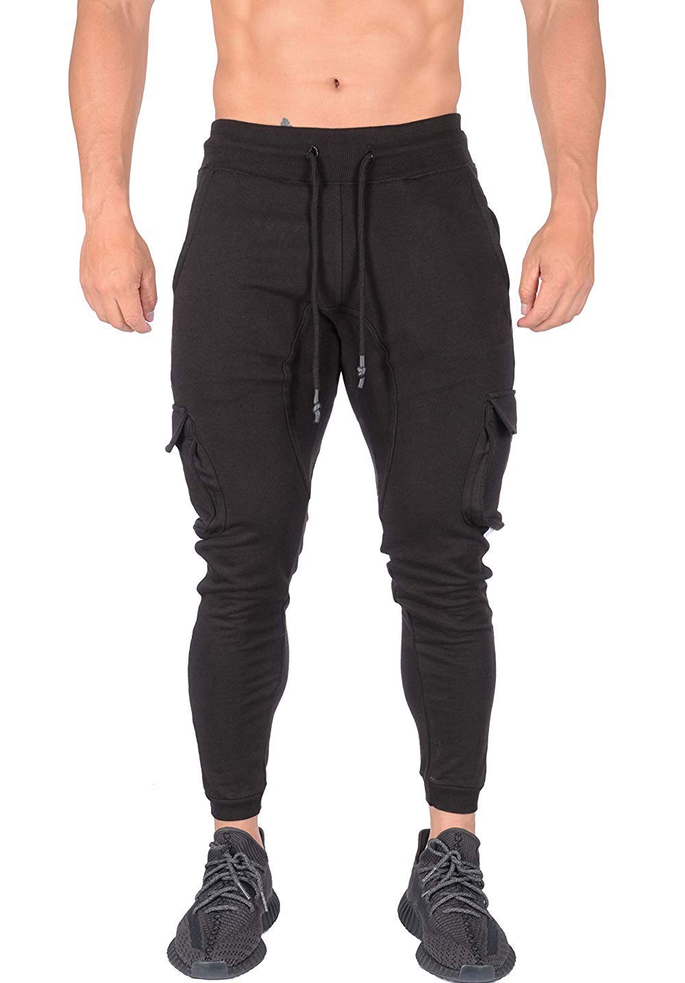 Huixin Męskie spodnie dresowe spodnie dresowe spodnie męskie spodnie rekreacyjne w paski kolorowe bloki długie spodnie slim fit funkcjonalne spodnie z kieszeniami