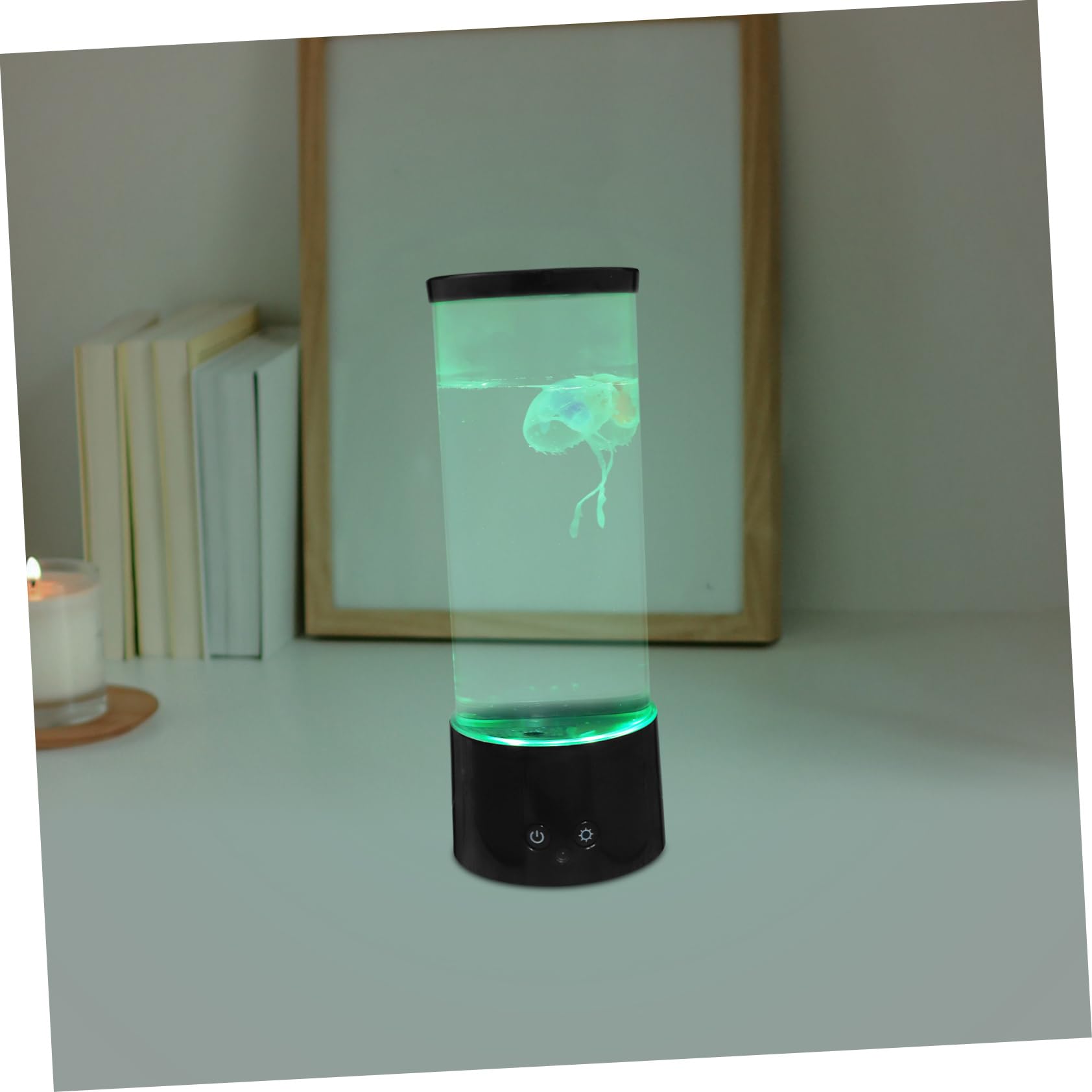 Artibetter Lampada Notturna LED Medusa Telecomando, Set 1 Nero | Abs, Alimentazione USB senza Batterie, Luce D’atmosfera per Studio e Decorazione