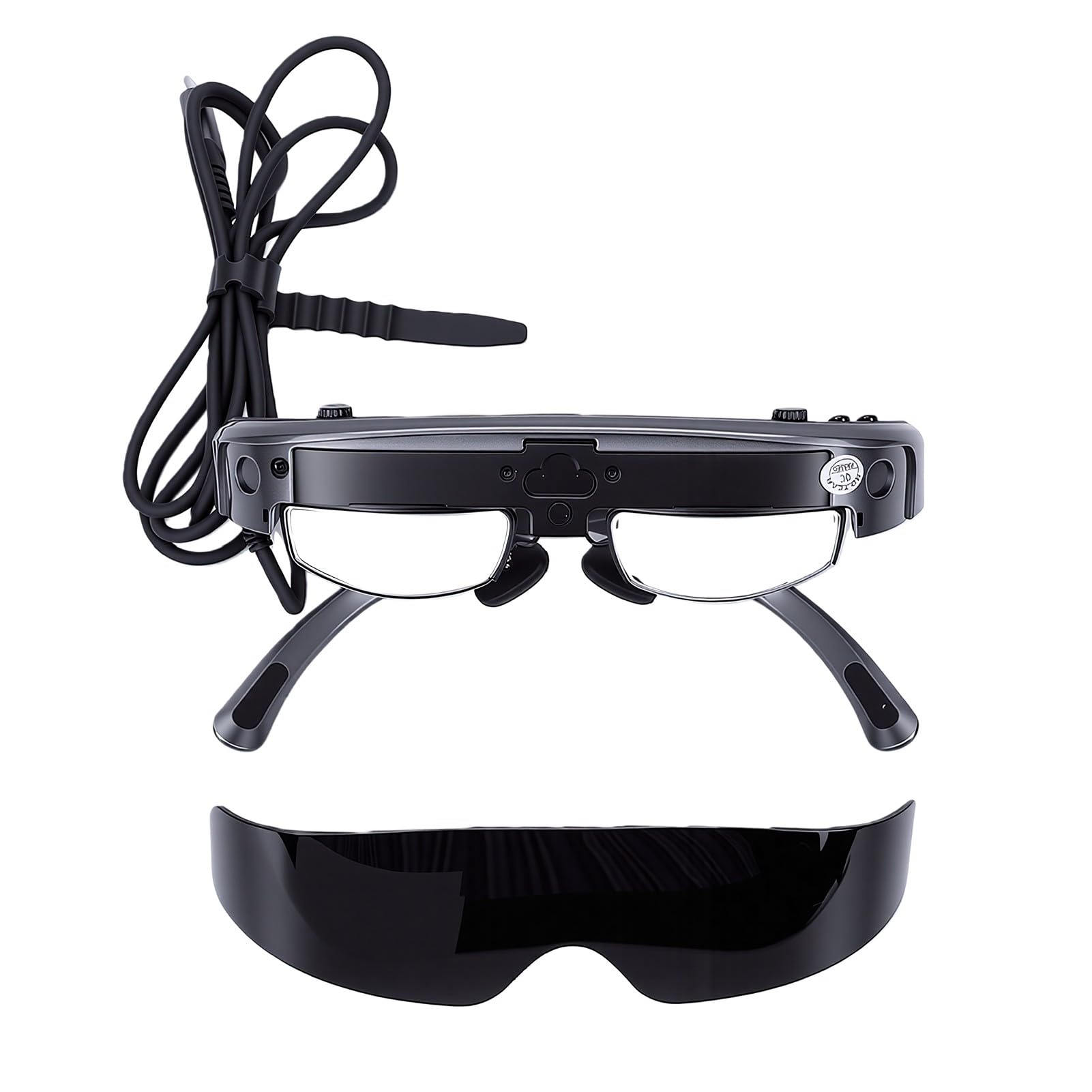 ASHATA Gafas 3D VR para Películas, Vídeos, Juegos con Pantalla Inmersiva