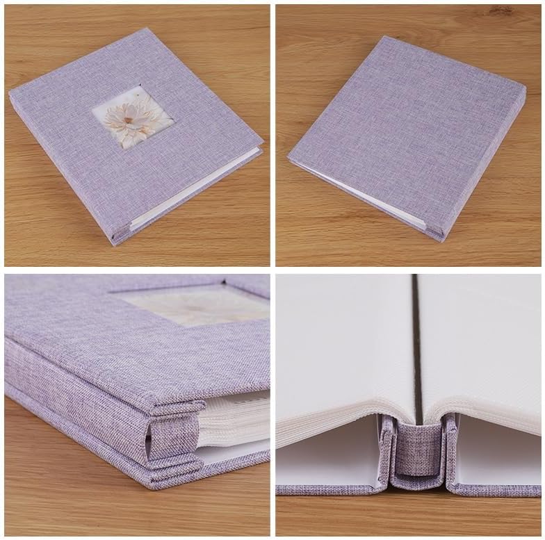 Travel Growth Commemorative Book ﻿ Chinese Cloth Album PP Insert Retro Album Linen Album Applicable to Photos, Receipts, Star Cards, etc(White-Dinosaur Doodle4)
