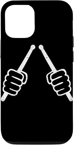 iPhone 1212 Pro Drum Sticks Ilustraciones Vintage Percusión Reproductor de batería Estuche