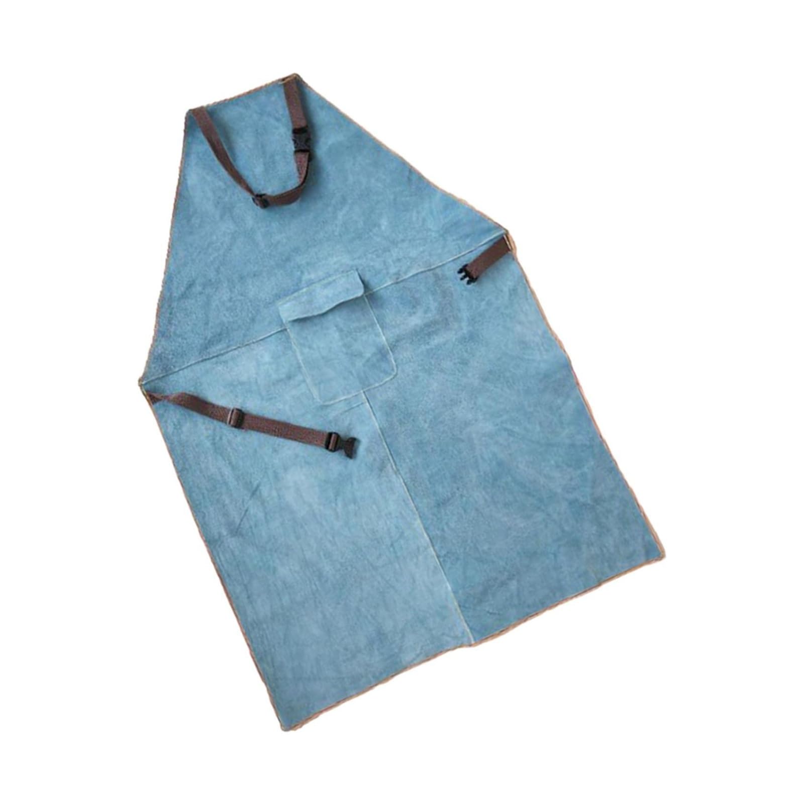LNHHG Welding Clothes, Welding Protective Apron Welder Clothing Heat Resistant Clothes(Blu)