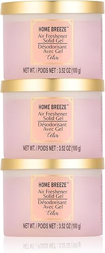 Ambientador de gel sólido, 3 unidades, fragancia Pink Celia Designer Fragrances elimina olores en baños, áreas de mascotas, barcos, casas rodantes y