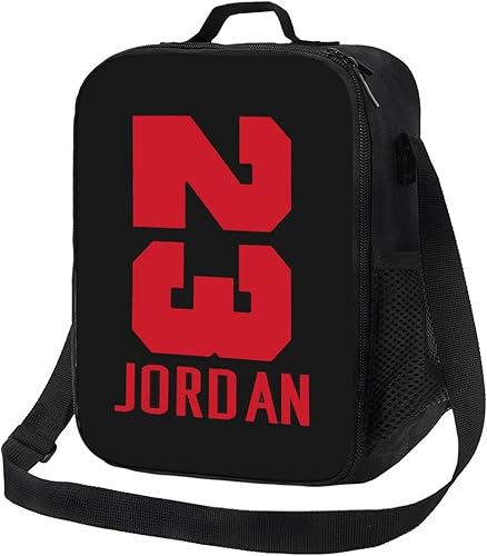 Auqizbx Bolsa de almuerzo unisex con el número 23 Jordan para niños y niñas hombres y mujeres lonchera con retención de calor