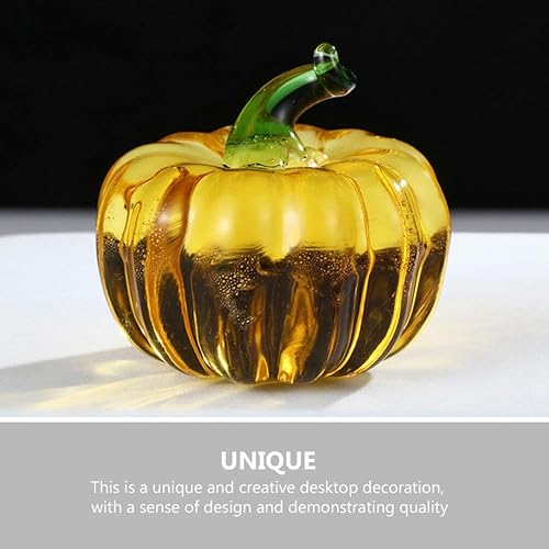 Miniatura 4 de 2 piezas de accesorios delicados de cristal calabaza simple decoración de fiesta estilo europeo planta cristal decoración de Halloween calabaza mesa