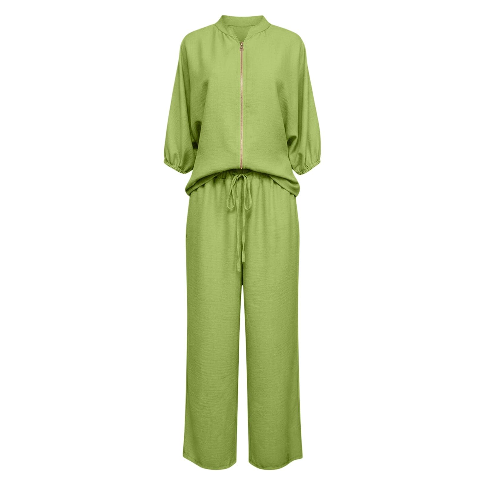 Conjunto Mujer Verano 2 Piezas Moda raje de Primavera Ligero Chndal Blusa Pantalones Ropa Playa Vacaciones Deportivo Casa Trabajoconjunto de mujerVerstil y fcil Combinar
