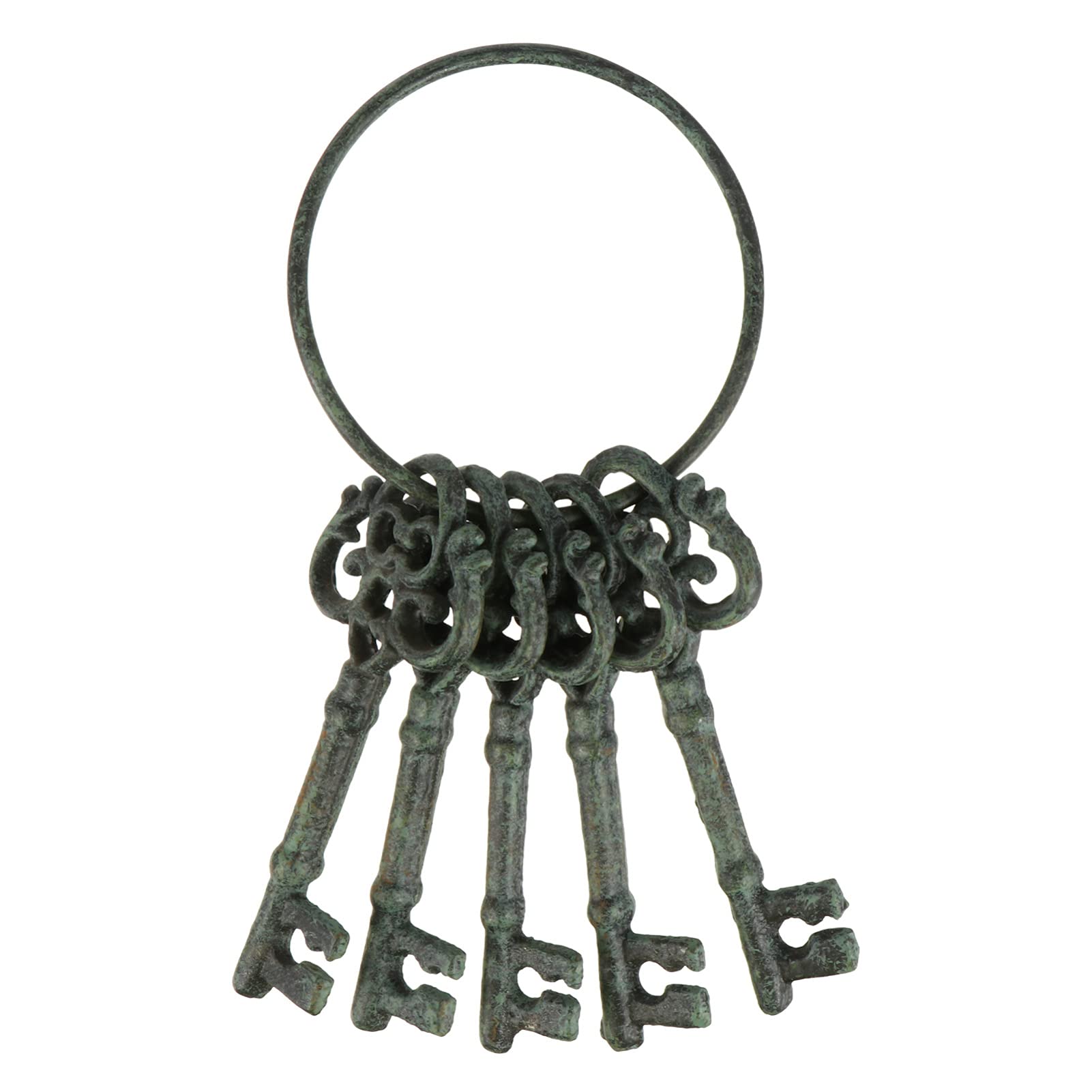 Anneau en fonte vintage rustique et chaîne en fer bronze décoration de jardin originale