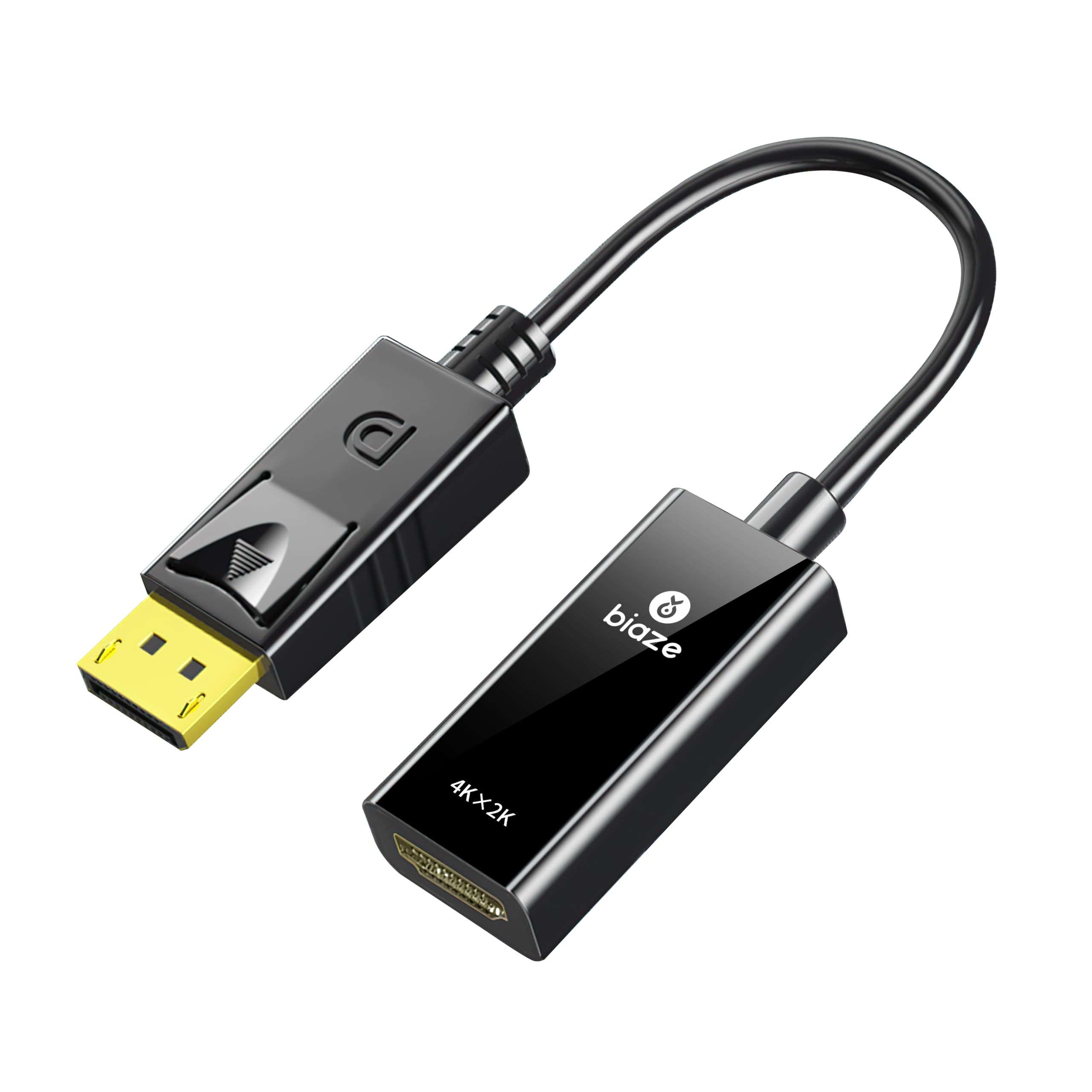 biaze DisplayPort to HDMI Adapter for MacBook Pro/Air - Supports External GPU and Dual Display, HD Converter for Apple Laptops to TV/Projector/Screen,