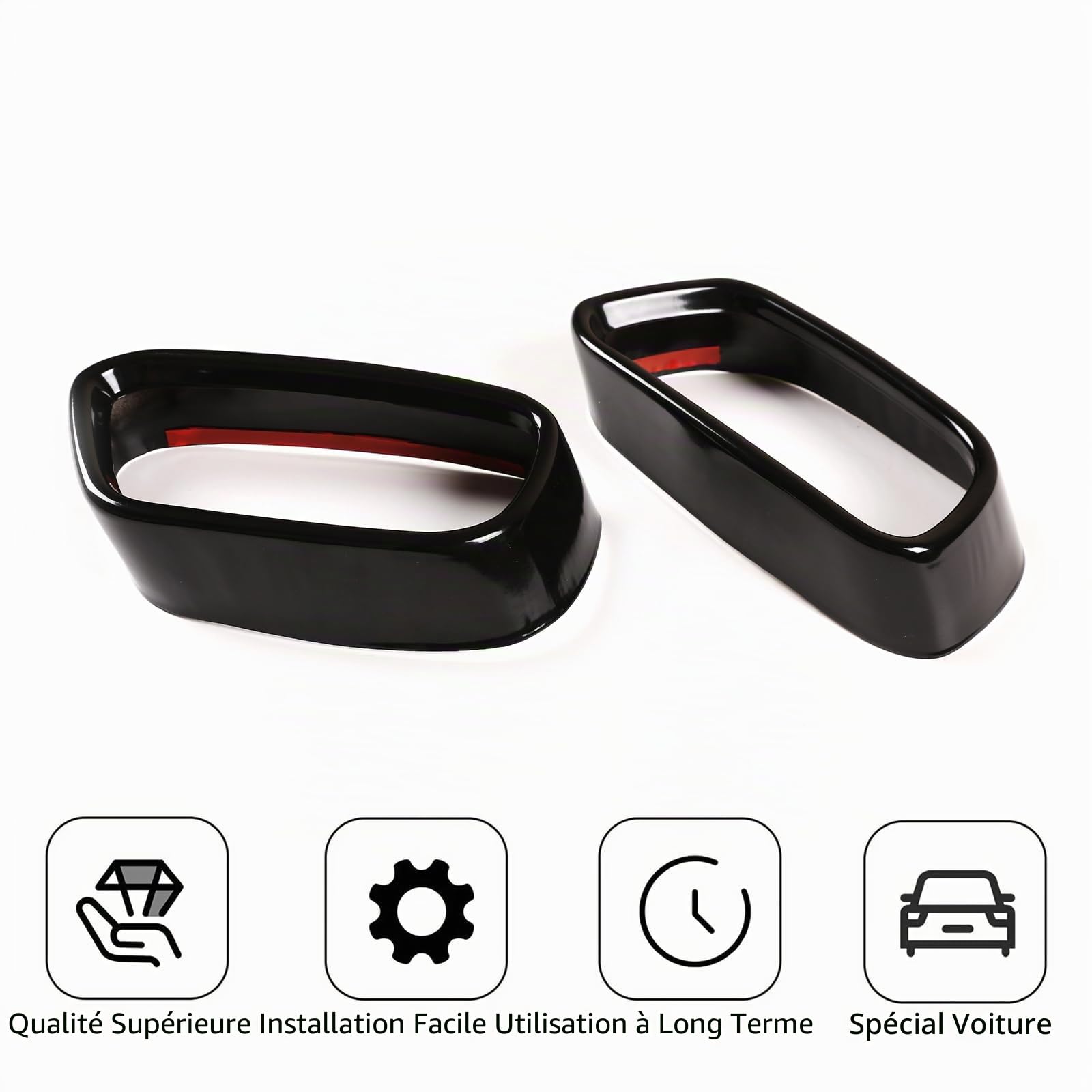 Pour X5 F15 2014-2018 X6 F16 2015-2019, tuyau d'échappement en acier inoxydable, couvercle de gorge de silencieux, embout noir (version M Sport noire)