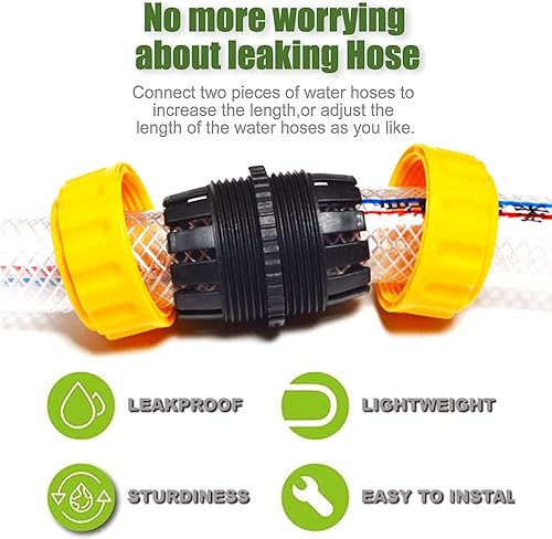 Miniatura 3 de Kit de reparación de manguera de jardín, extensor de conector de reparación de manguera duradero, conectores de manguera de agua de 34 pulgadas o 58