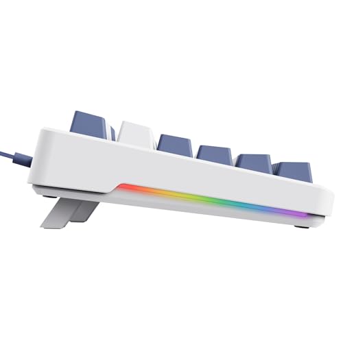 GXTrust 872 Xyra Tastiera Meccanica Gasket TKL Italiano QWERTY, Tastiera Gaming Hot-Swap Creamy 80% Programmabile USB, Retroilluminazione RGB, Interruttori Lineari Leobog 60M 5-pin, Bianco - Tastiera gaming - Immagine 9