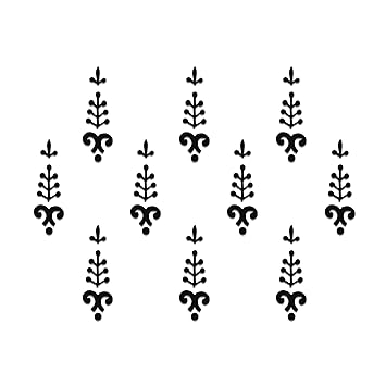 Comet Busters Handcrafted Black Bindis for Women (15 mm) (BV145)