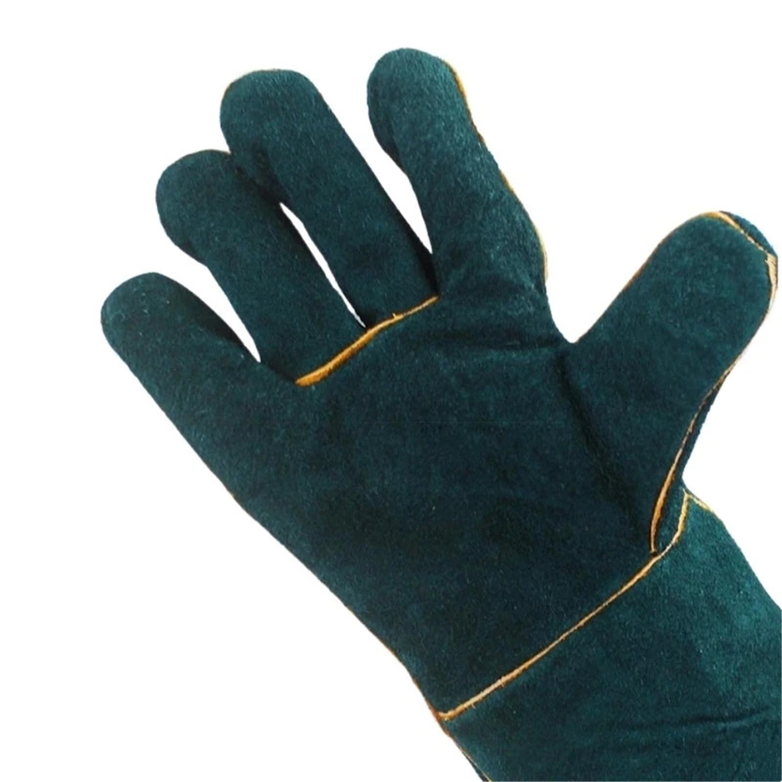 Guantes Anticortes, Guantes de seguridad y trabajo de piel de vacuno, de manga larga, resistentes a cortes, for soldadura TIG, MIG, motosierra, construcción y jardinería. | 60cm