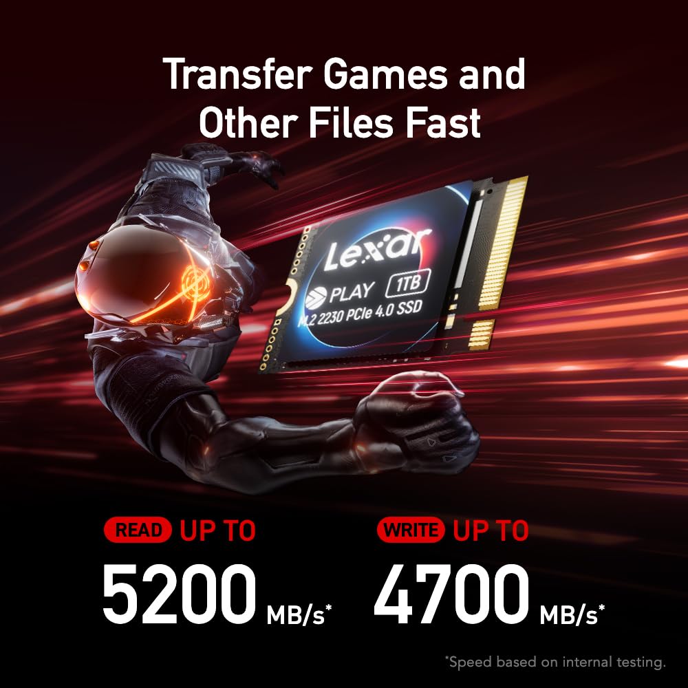 Amazon.com: Lexar 1TB PLAY 2230 PCle Gen 4x4 NVMe, Perfect for