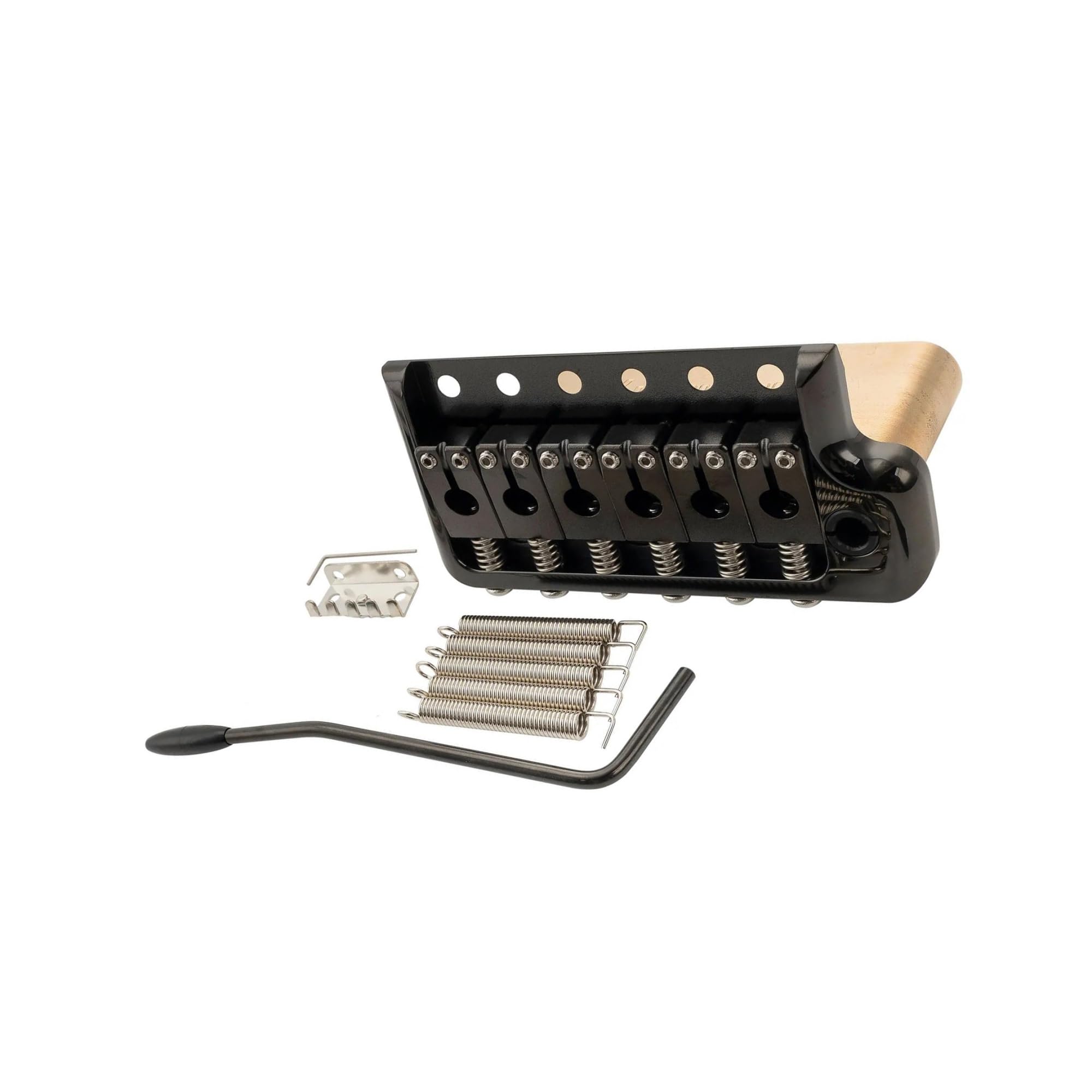 Accesorio Para Instrumento De Guitarra Eléctrica Puente Trémolo De Latón Macizo De 52.5mm | Puente de guitarra(Bk)