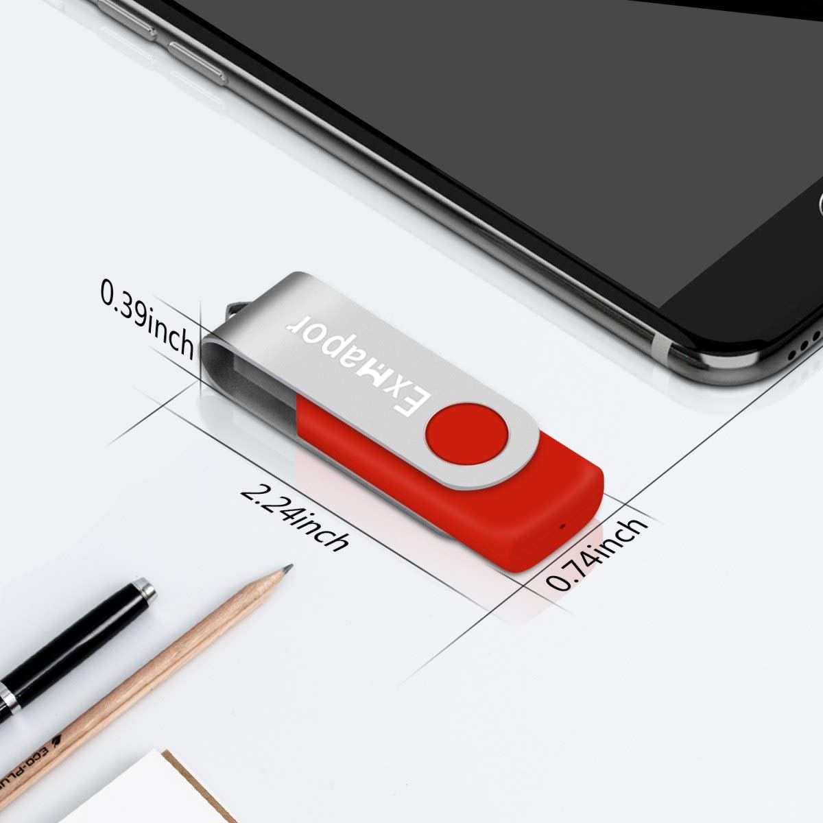 Amazon.co.jp: Exmapor USBメモリ 32GB 高速 マイクロUSB 回転式